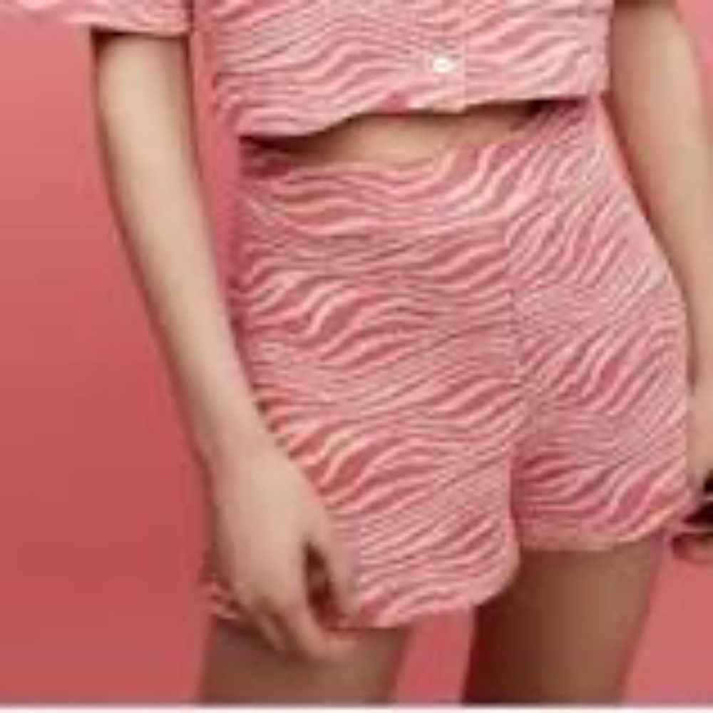 ZARA Pink Zebra Print Shorts Sz L - Picture 8 of 8
